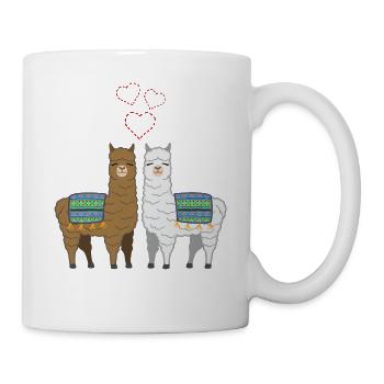 Lama alpaga amour cadeau femmes hommes enfants - Mug blanc - blanc - Droite