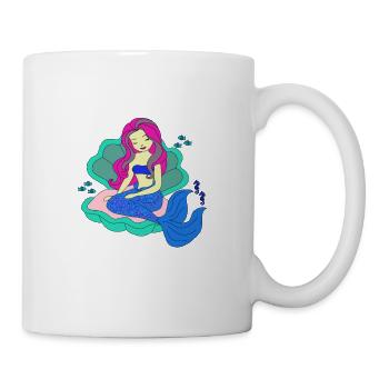 Sirène Princesse Enfants Femmes Filles Sirène - Mug blanc - blanc - Droite