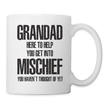 Grand-père ici pour vous aider à vous mettre dans des méfaits - Mug blanc - blanc - Droite