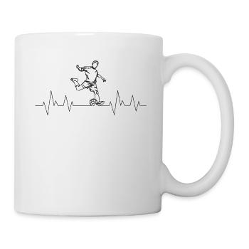 Fussball Herzschlag - Tasse - Weiß - Rechts