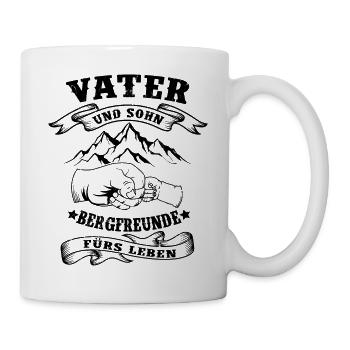 Vater und Sohn Bergsteiger - Tasse - Weiß - Rechts
