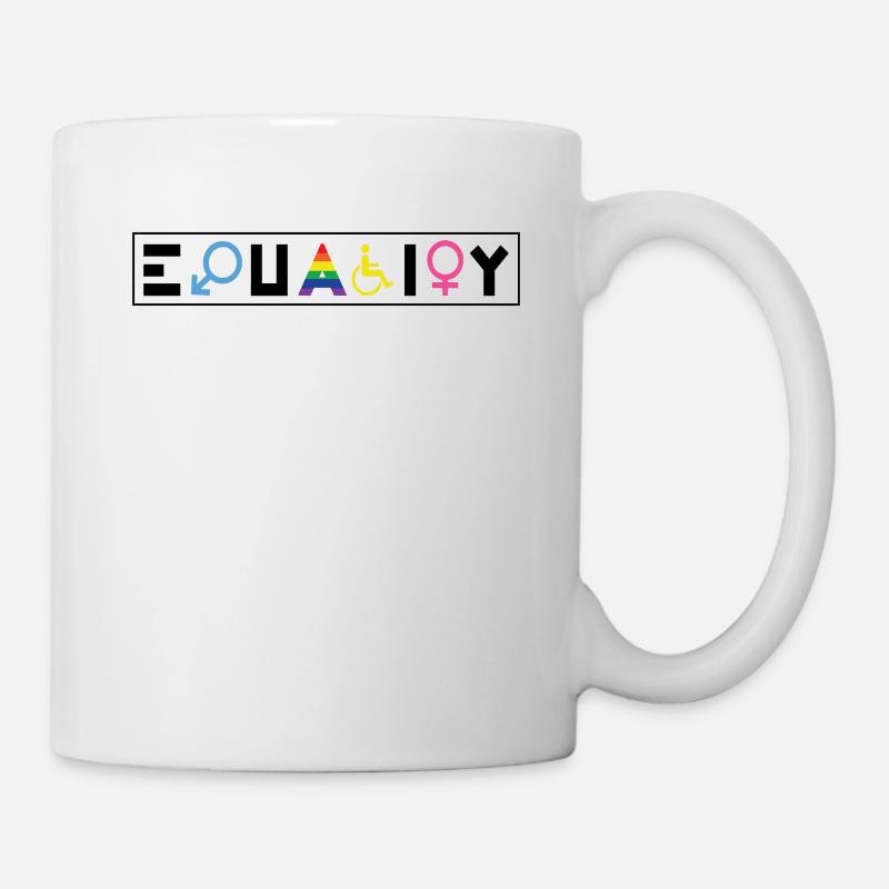 Equality Regenbogen Retro Gay Lesbian Pride LGBT P - Tasse - Weiß