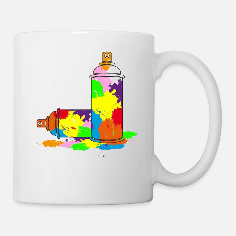 Graffiti spray can sprayer cans gift idea - Mug - white