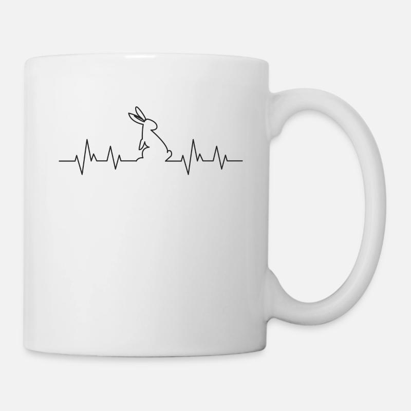Hasen Herzschlag - Tasse - Weiß