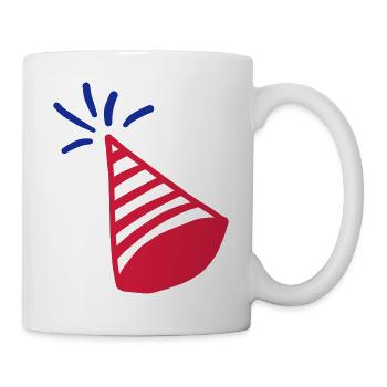 Chapeau de fête USA - Mug blanc - blanc - Droite