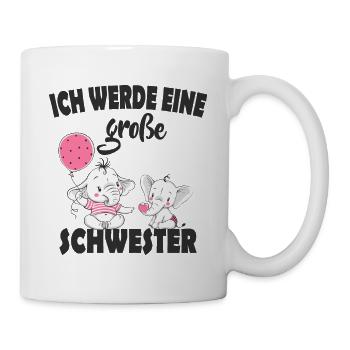 Große Schwester Elefanten - Tasse - Weiß - Rechts