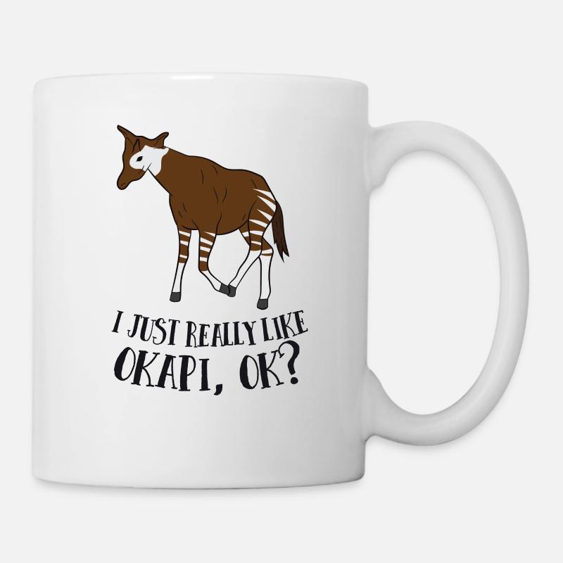 Iach aime juste les okapis vraiment doux okapi - Mug blanc - blanc