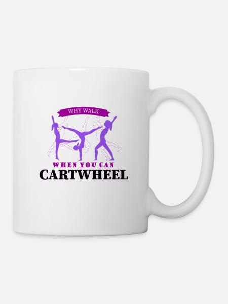 Gymnastics, rings, gymnast - Mug - white