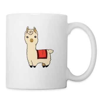Alpaga lama alpaga chameau animal doux duveteux - Mug blanc - blanc - Droite