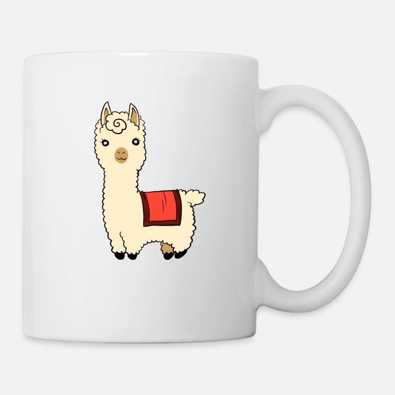 Alpaka Lama alpaka Kamel Tier süß flauschig - Tasse - Weiß