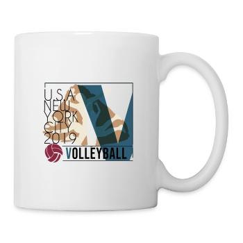 Volley- - Mug blanc - blanc - Droite