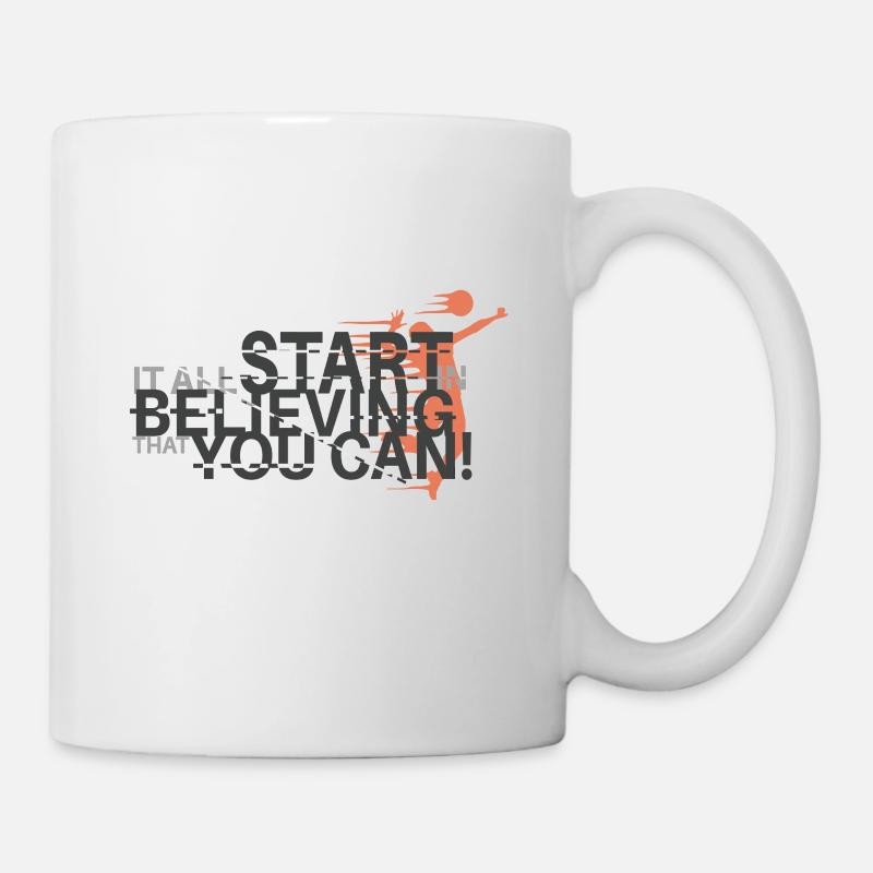 Volley- - Mug blanc - blanc