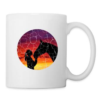 Riding Sunset Hobby Horse Racer Gift - Mug blanc - blanc - Droite
