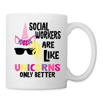 Social work social worker ladies gift - Mug - white - Right