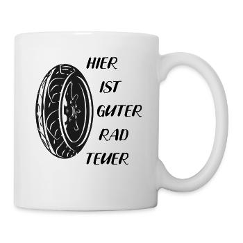 Rad Reifen Auto Motorrad Motorsport Mechaniker - Tasse - Weiß - Rechts