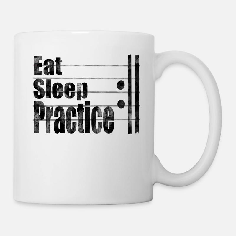 Eat sleep practice repeat Musiker - Tasse - Weiß