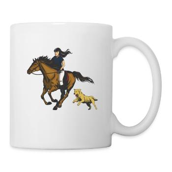 L'amour des chiens et des chevaux - Mug blanc - blanc - Droite