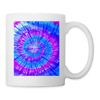 Abstract Pattern Colorful Batik Purple Blue - Mug - white - Right