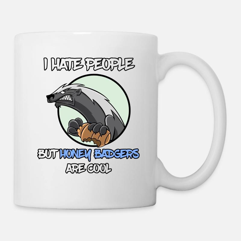 I Hate People Honey Badger honey badger - Mug - white