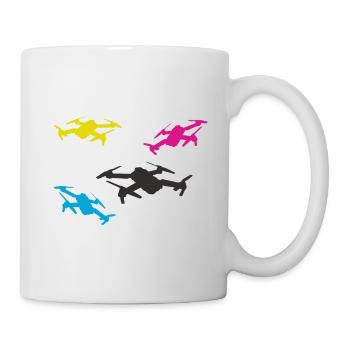 Drones volants - quattrocopter - Mug blanc - blanc - Droite