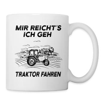 Traktor - Tasse - Weiß - Rechts