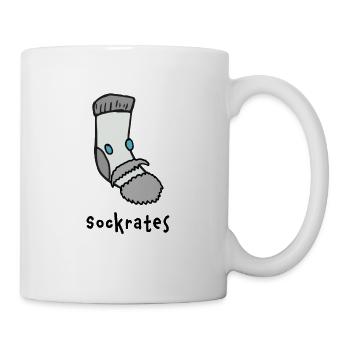 Philosophe Socrate chaussette philosophie - Mug blanc - blanc - Droite