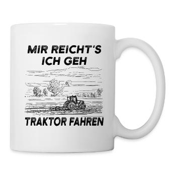 Traktor - Tasse - Weiß - Rechts