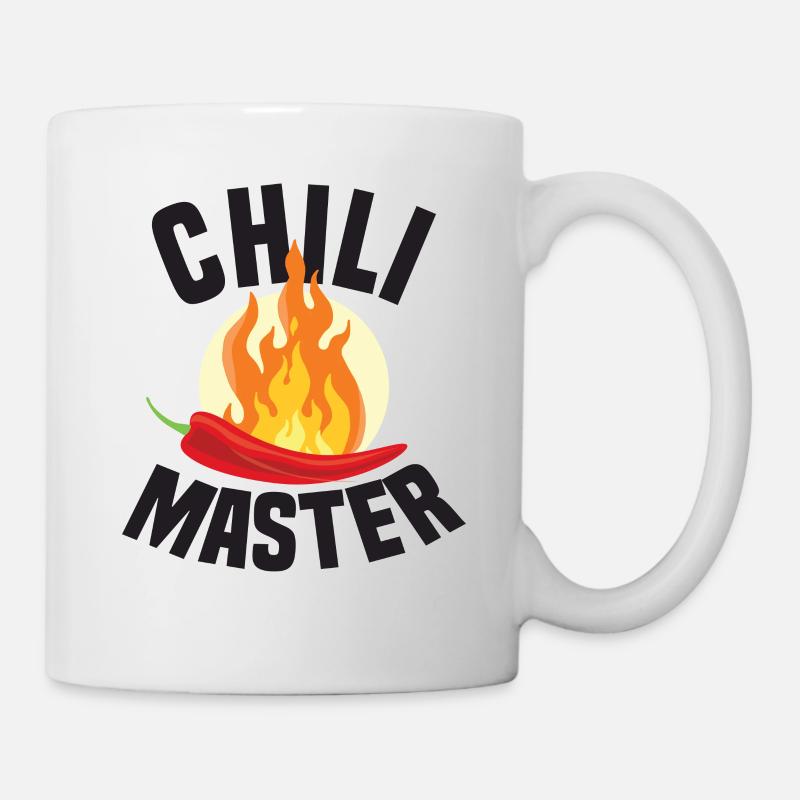 Chili Master Chilli Scharf Essen Geschenk Scoville - Tasse - Weiß