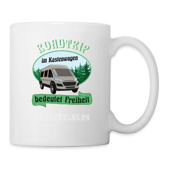 Road trip in a van Camping Camper shirt - Mug - white - Right