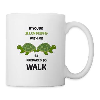 Running Funny Run Turtle Marathon Runner Geschenk - Tasse - Weiß - Rechts