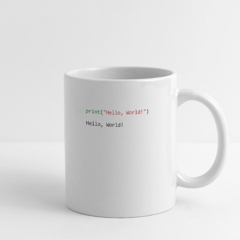 Programmeur de python cadeau Hello World Mug blanc