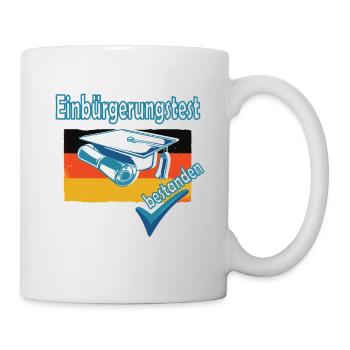 Integrationskurs Deutsch Einbürgerung Geschenk - Tasse - Weiß - Rechts