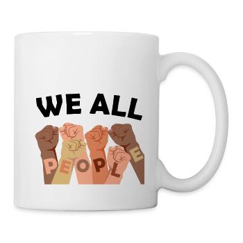 Against racism all people are the same - Mug - white - Right