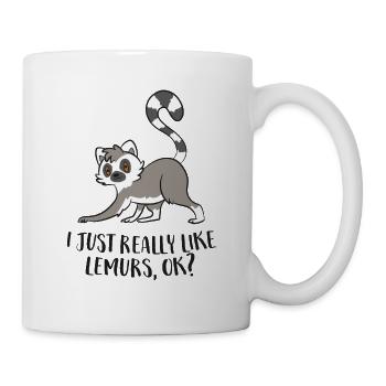 I Just Really Like Lemurs Ok Funny Lemur Lover - Mug - white - Right