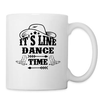 Linedance Time Country Western music dancing motif - Mug - white - Right