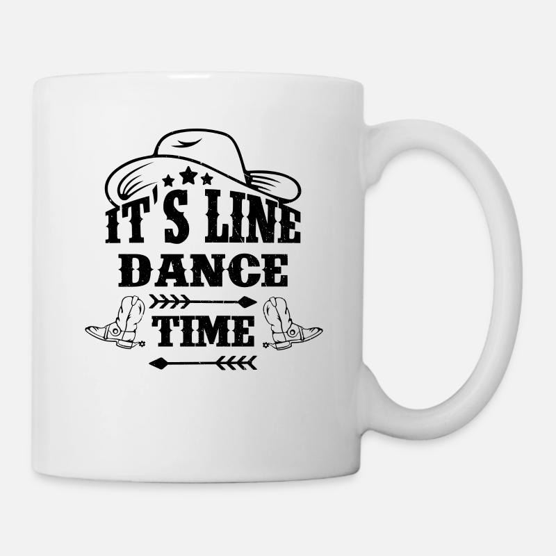 Linedance Time Country motif de danse de musique occidentale - Mug blanc - blanc