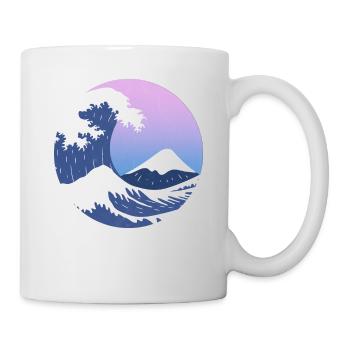 The Great Wave Off Kanagawa Aesthetic Japanese - Mug - white - Right