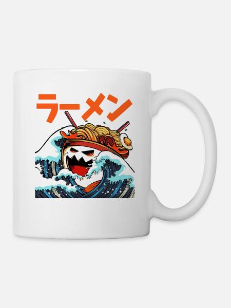 The Great Wave Moster Ramen Japanese Noodles Japan - Mug - white