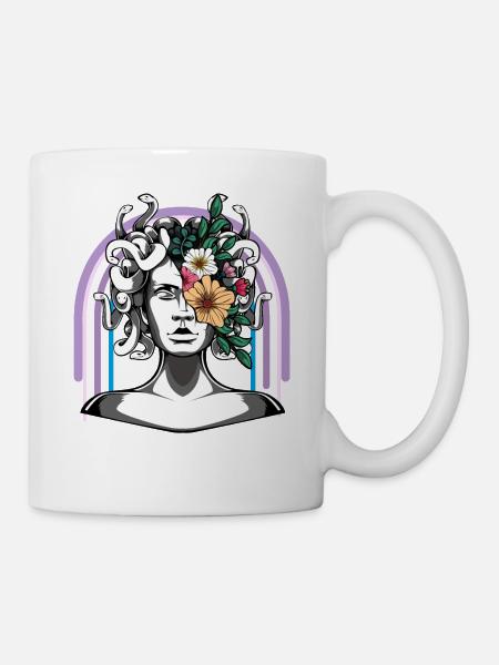 Les amateurs de Vaporwave Aesthetic Medusa Otaku Japan - Mug blanc - blanc