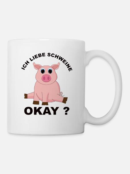 Schweine - Tasse - Weiß