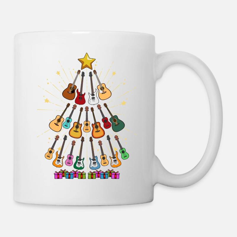 Sapin de Noël guitare cadeau de Noël Gitarris - Mug blanc - blanc