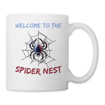 Spinne im Spinnennetz - Tasse - Weiß - Rechts