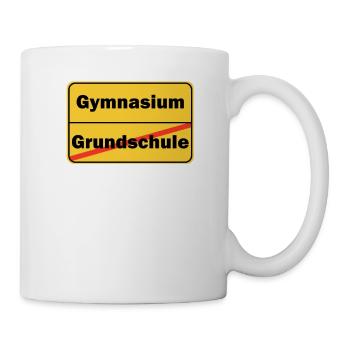 Grundschule Gymnasium Ortsschild Schule - Tasse - Weiß - Rechts