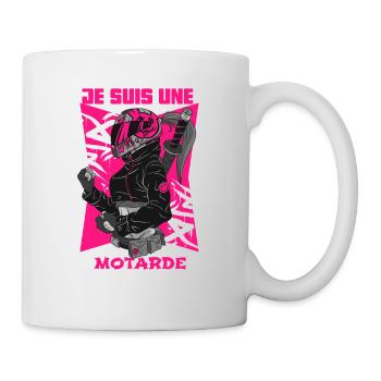 Je suis une motarde motocycle motocross femme - Mug blanc - blanc - Droite