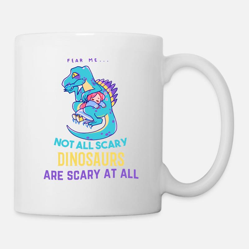 schlafen Mädchen Dinosaurier Geschenk - Tasse - Weiß