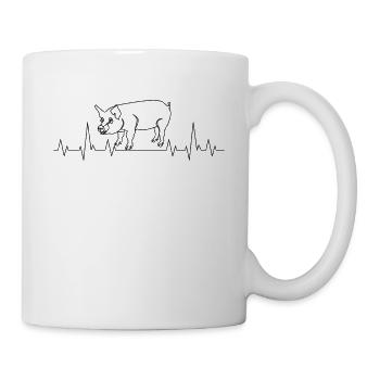 Pig heartbeat - Mug - white - Right