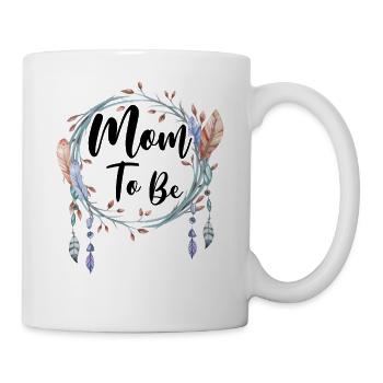 Mom to be Boho Mommy Mama Schwanger Baby Party - Tasse - Weiß - Rechts