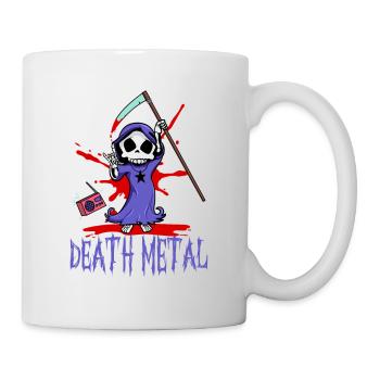 Death Metal Sensenmann Humor Cartoon Fan - Tasse - Weiß - Rechts