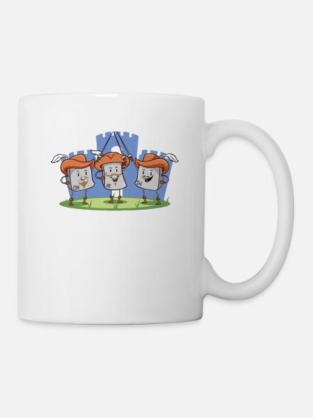 Les 3 Mousquetaires Ctrl ALT ENTF Internet Humour - Mug blanc - blanc