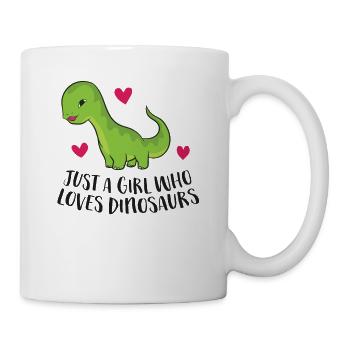 Just a Girl Who Loves Dinosaurs Cute Dinosaurs - Mug - white - Right